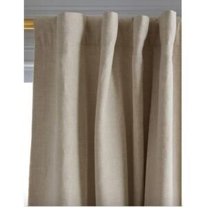 Quince European Linen Room Darkening Curtain 48" X 96" Flax